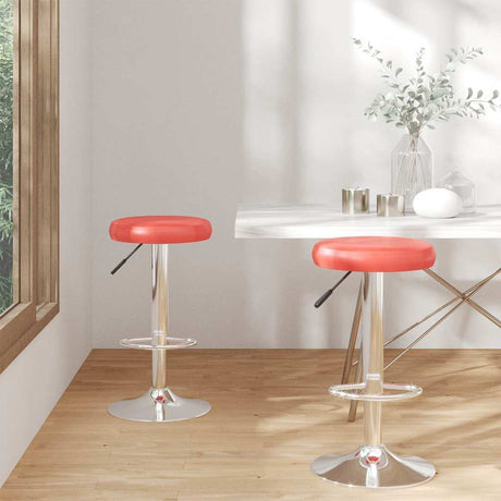 Vidaxl barstoelen 2 st kunstleer rood