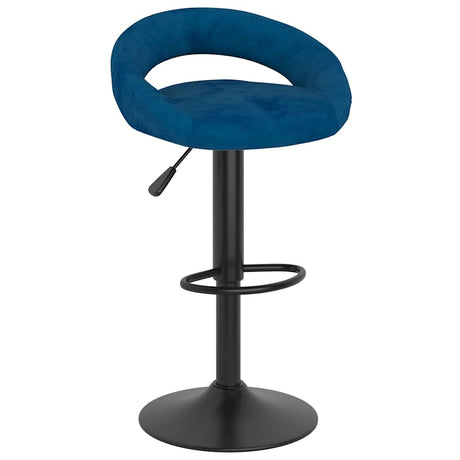 Vidaxl barkrukken 2 st fluweel blauw