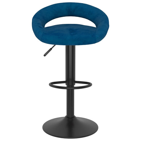 Vidaxl barkrukken 2 st fluweel blauw