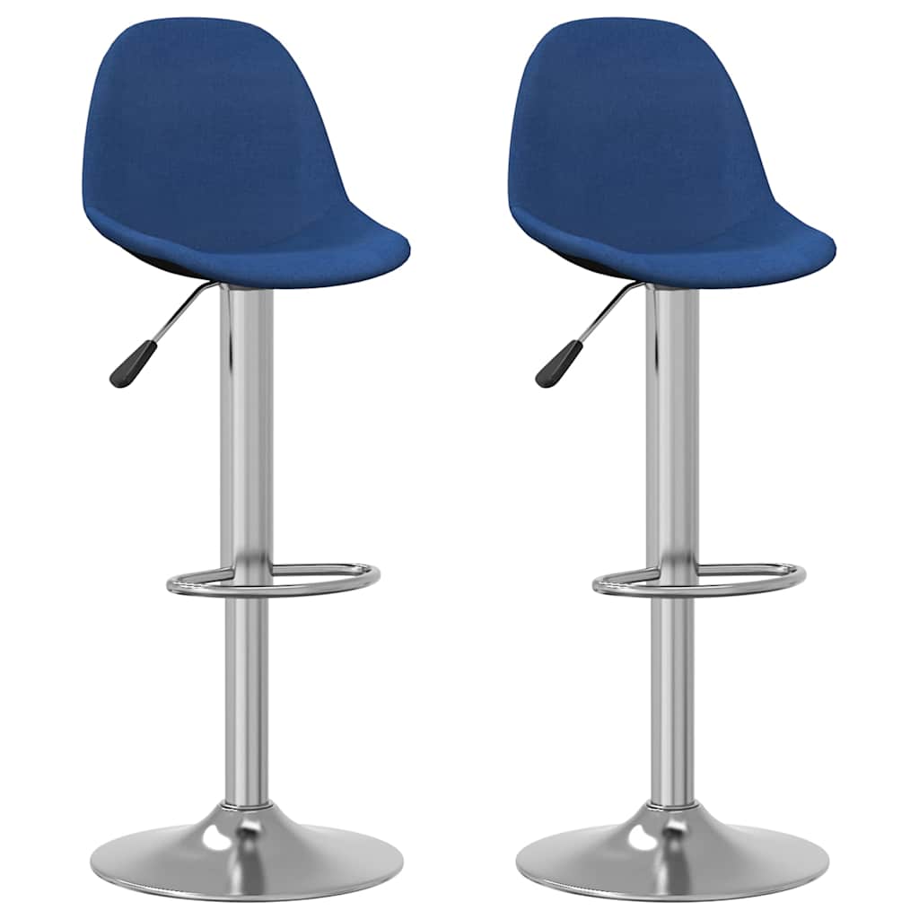 Vidaxl barkrukken 2 st stof blauw