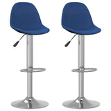 Vidaxl barkrukken 2 st stof blauw