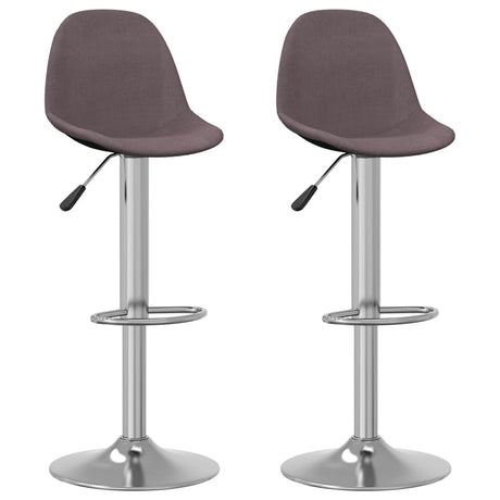 Vidaxl barkrukken 2 st stof taupe