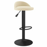 Vidaxl barkrukken 2 st fluweel crèmekleurig