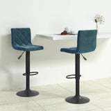 Vidaxl barkrukken 2 st fluweel blauw