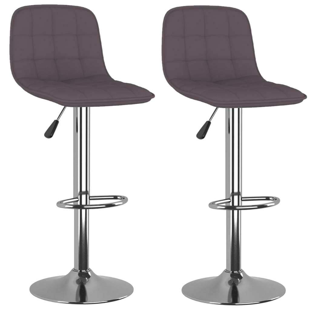 Vidaxl barkrukken 2 st stof taupe