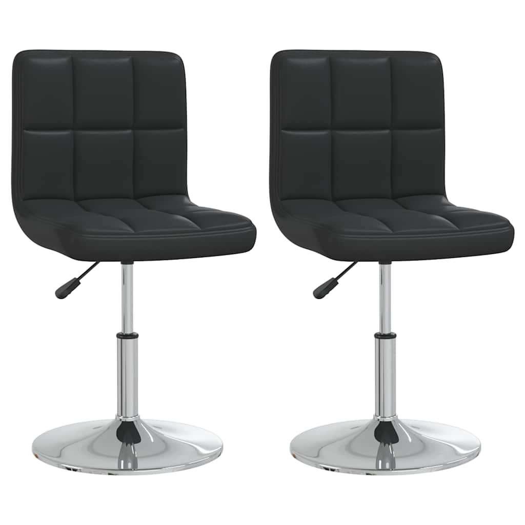 Vidaxl eetkamerstoelen 2 st kunstleer zwart
