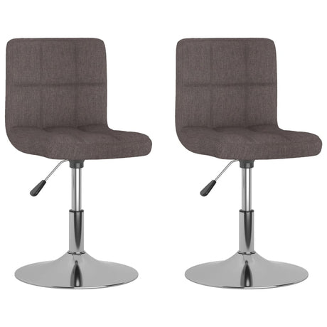 Vidaxl eetkamerstoelen draaibaar 2 st stof taupe