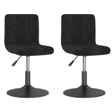 Vidaxl eetkamerstoelen draaibaar 2 st fluweel zwart