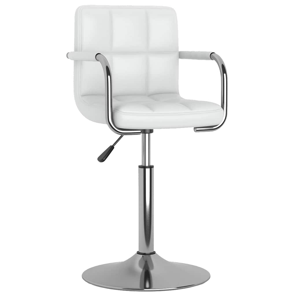 Vidaxl eetkamerstoelen draaibaar 2 st kunstleer wit