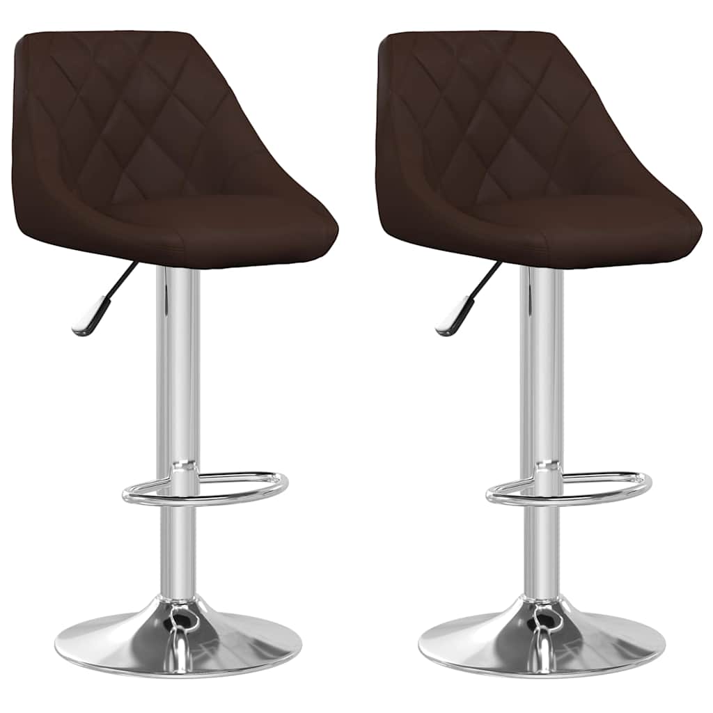 Vidaxl barstoelen 2 st kunstleer bruin