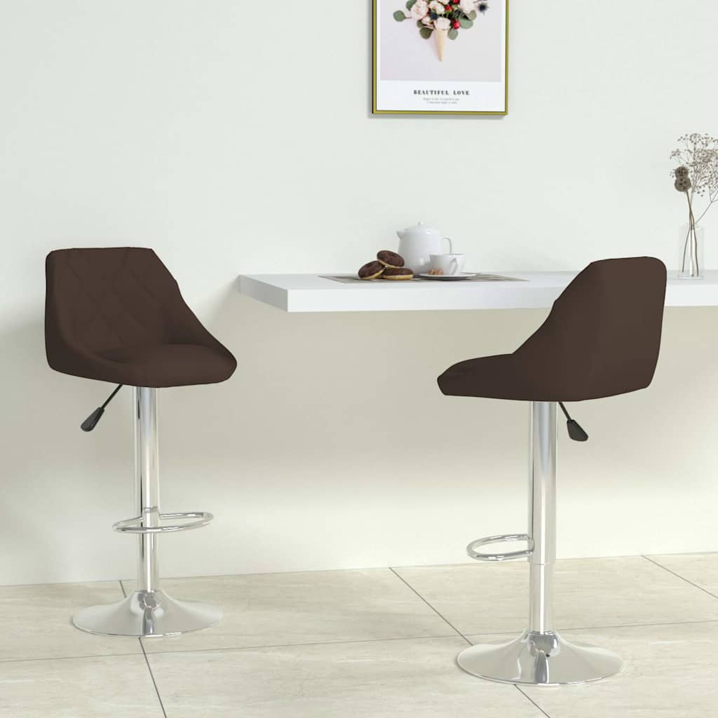 Vidaxl barstoelen 2 st kunstleer bruin