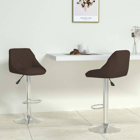 Vidaxl barstoelen 2 st kunstleer bruin