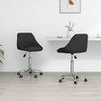 Vidaxl eetkamerstoelen draaibaar 2 st kunstleer zwart