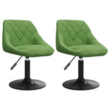 Vidaxl eetkamerstoelen draaibaar 2 st fluweel lichtgroen