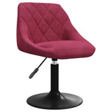 Vidaxl eetkamerstoelen draaibaar 2 st fluweel wijnrood