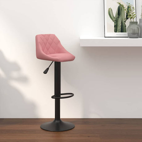 Vidaxl barkruk fluweel roze