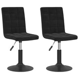 Vidaxl eetkamerstoelen draaibaar 2 st fluweel zwart