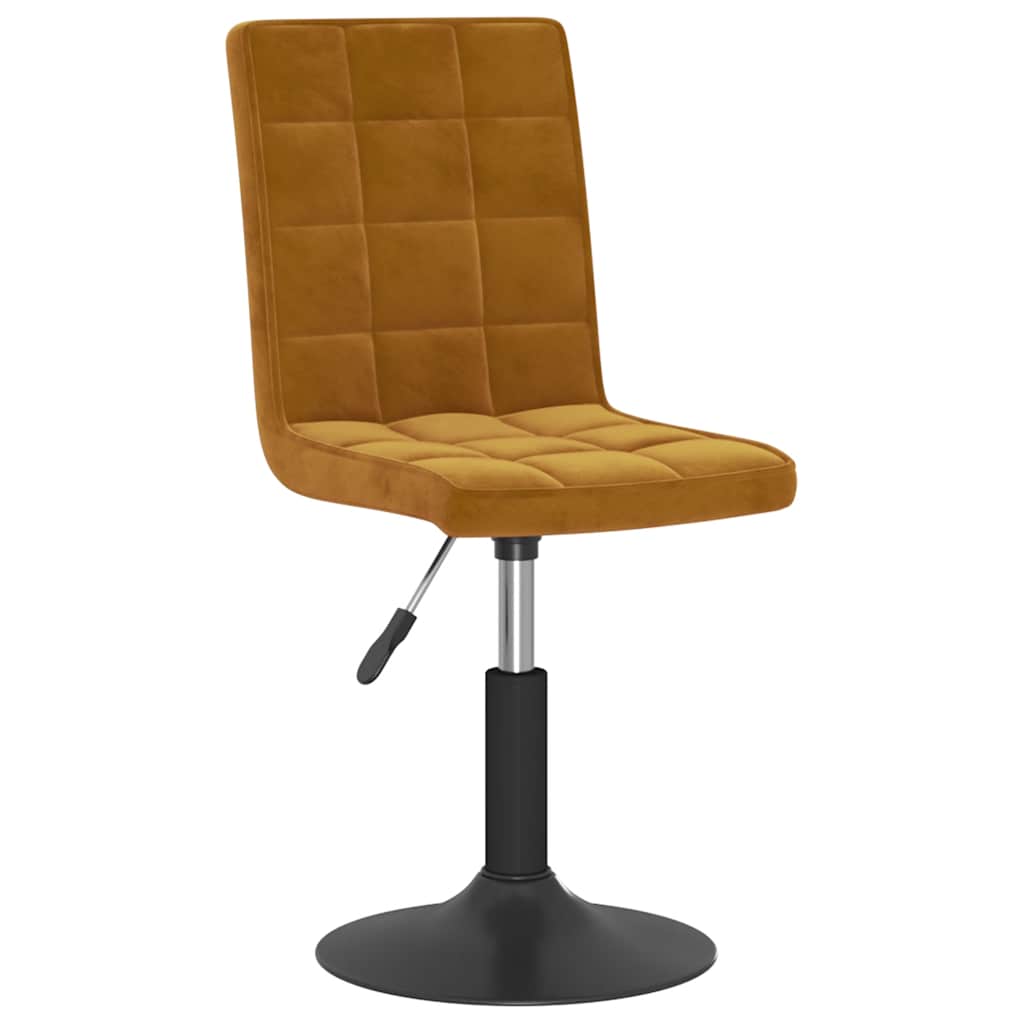Vidaxl eetkamerstoelen draaibaar 2 st fluweel bruin