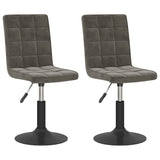Vidaxl eetkamerstoelen draaibaar 2 st fluweel donkergrijs