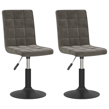 Vidaxl eetkamerstoelen draaibaar 2 st fluweel donkergrijs