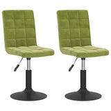 Vidaxl eetkamerstoelen draaibaar 2 st fluweel lichtgroen