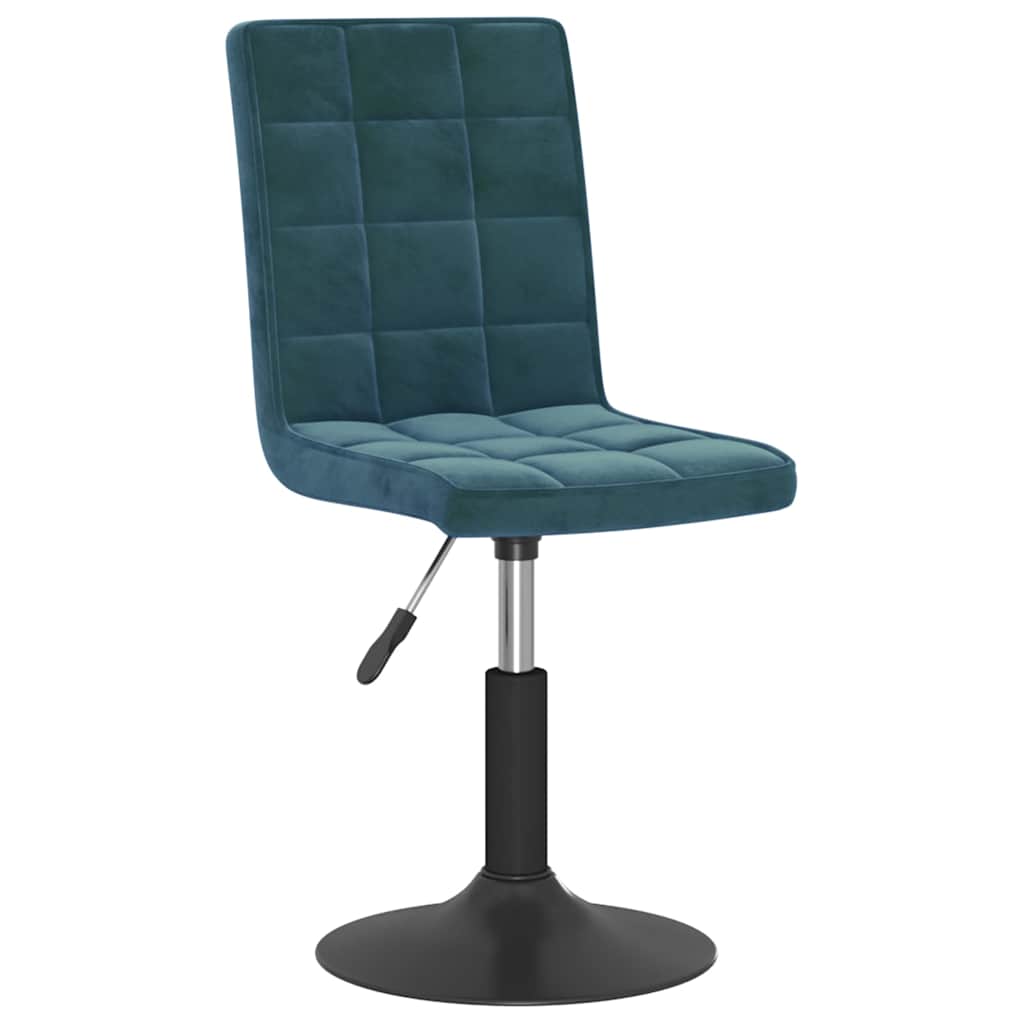Vidaxl eetkamerstoelen draaibaar 2 st fluweel blauw