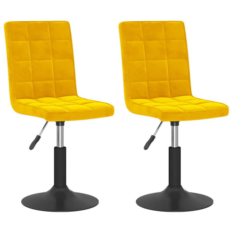 Vidaxl eetkamerstoelen draaibaar 2 st fluweel mosterdgeel