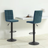 Vidaxl barkrukken 2 st fluweel blauw