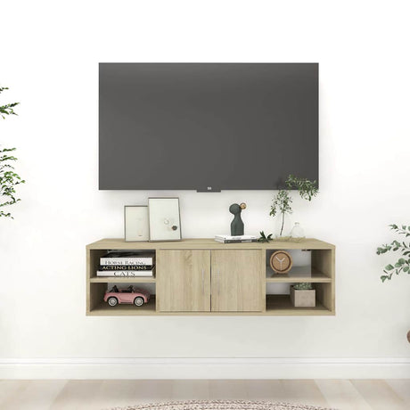 Vidaxl wandschap 102x30x29 cm bewerkt hout sonoma eikenkleurig