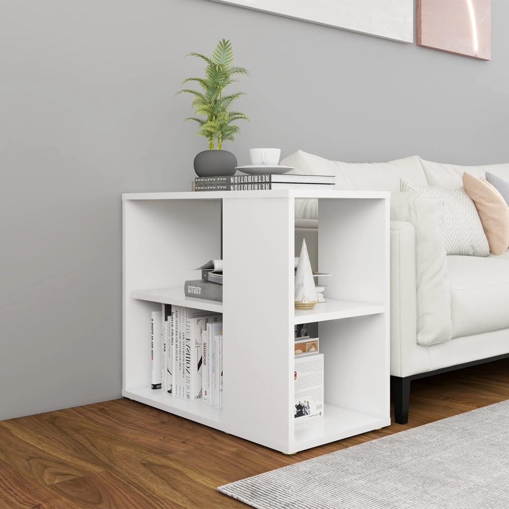 Vidaxl bijzetkast 60x30x50 cm bewerkt hout wit