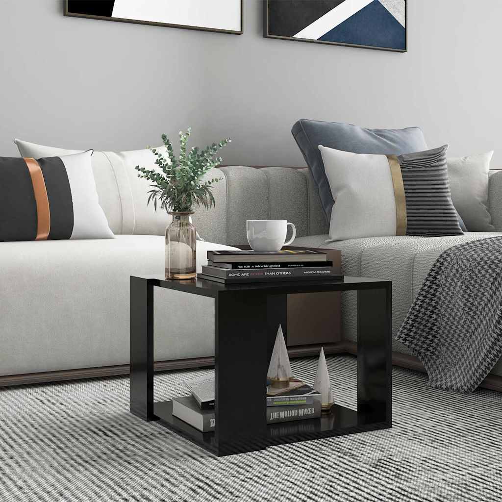 Vidaxl salontafel 40x40x30 cm bewerkt hout zwart