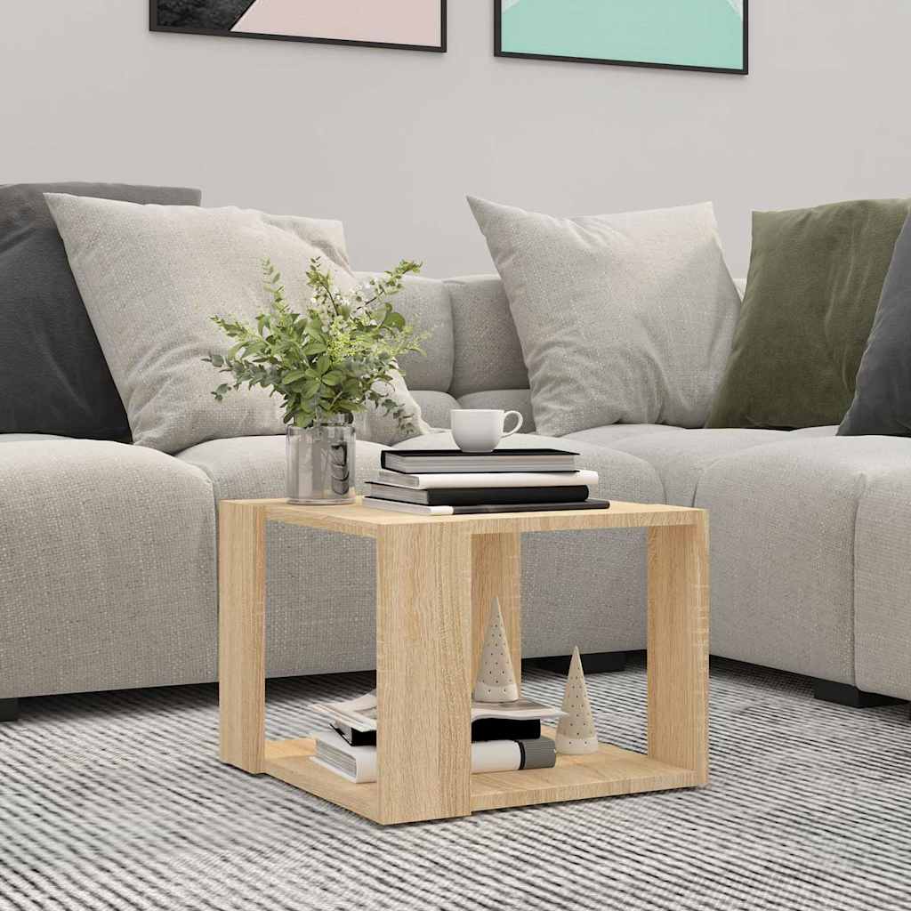 Vidaxl salontafel 40x40x30 cm bewerkt hout sonoma eikenkleurig