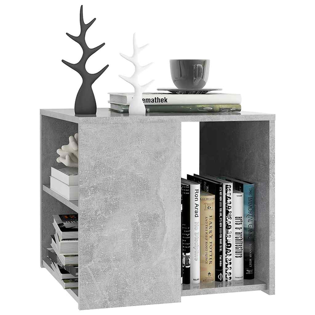 Vidaxl bijzettafel 50x50x45 cm bewerkt hout betongrijs