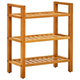 Vidaxl shoe rack with 3 shelves 50x27x60 cm solid oak