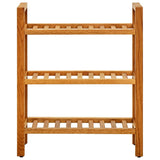 Vidaxl shoe rack with 3 shelves 50x27x60 cm solid oak