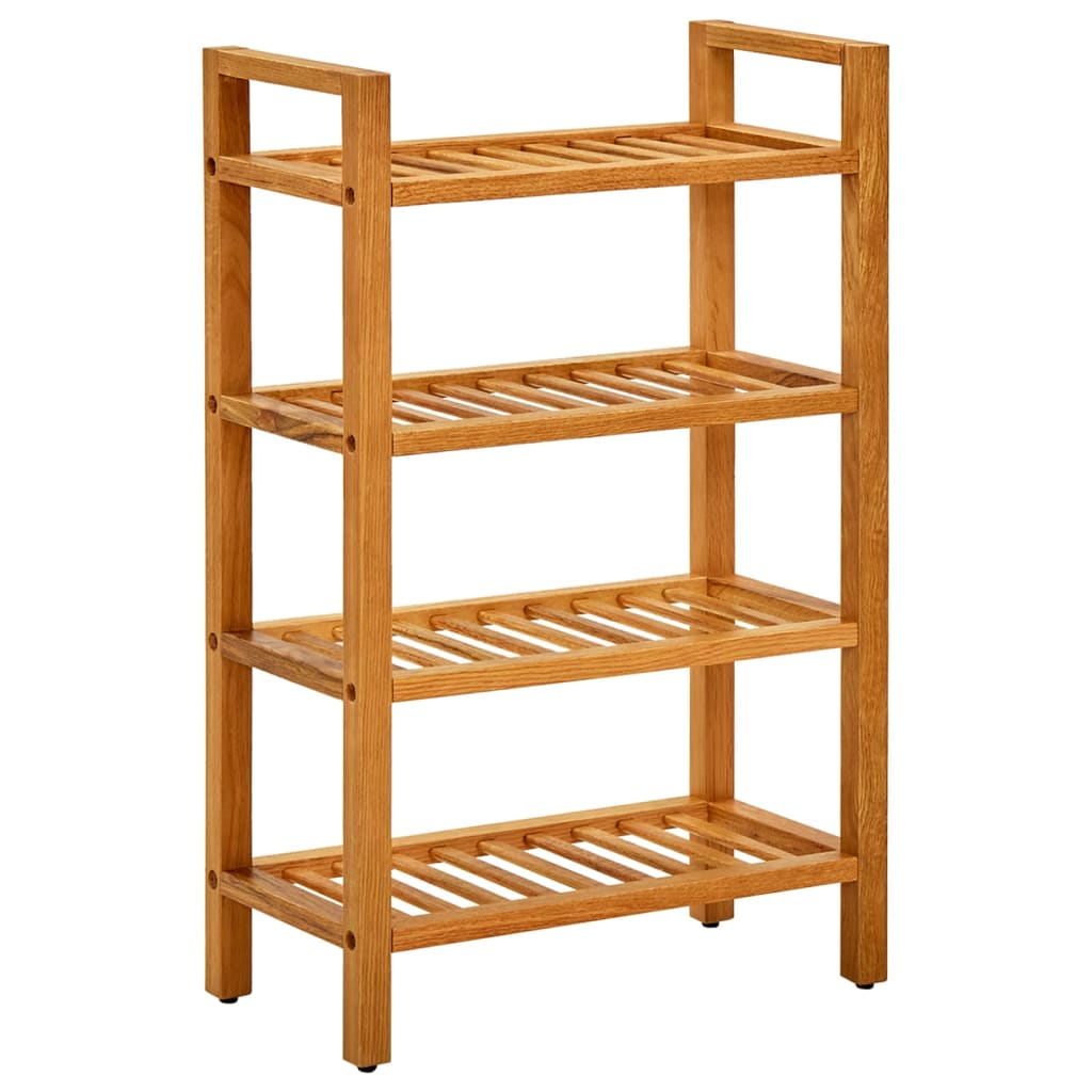 Vidaxl shoe rack with 4 shelves 50x27x80 cm solid oak