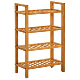 Vidaxl shoe rack with 4 shelves 50x27x80 cm solid oak