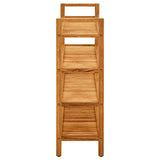 Vidaxl schoenenrek met 4 schappen 100x27x80 cm massief eikenhout