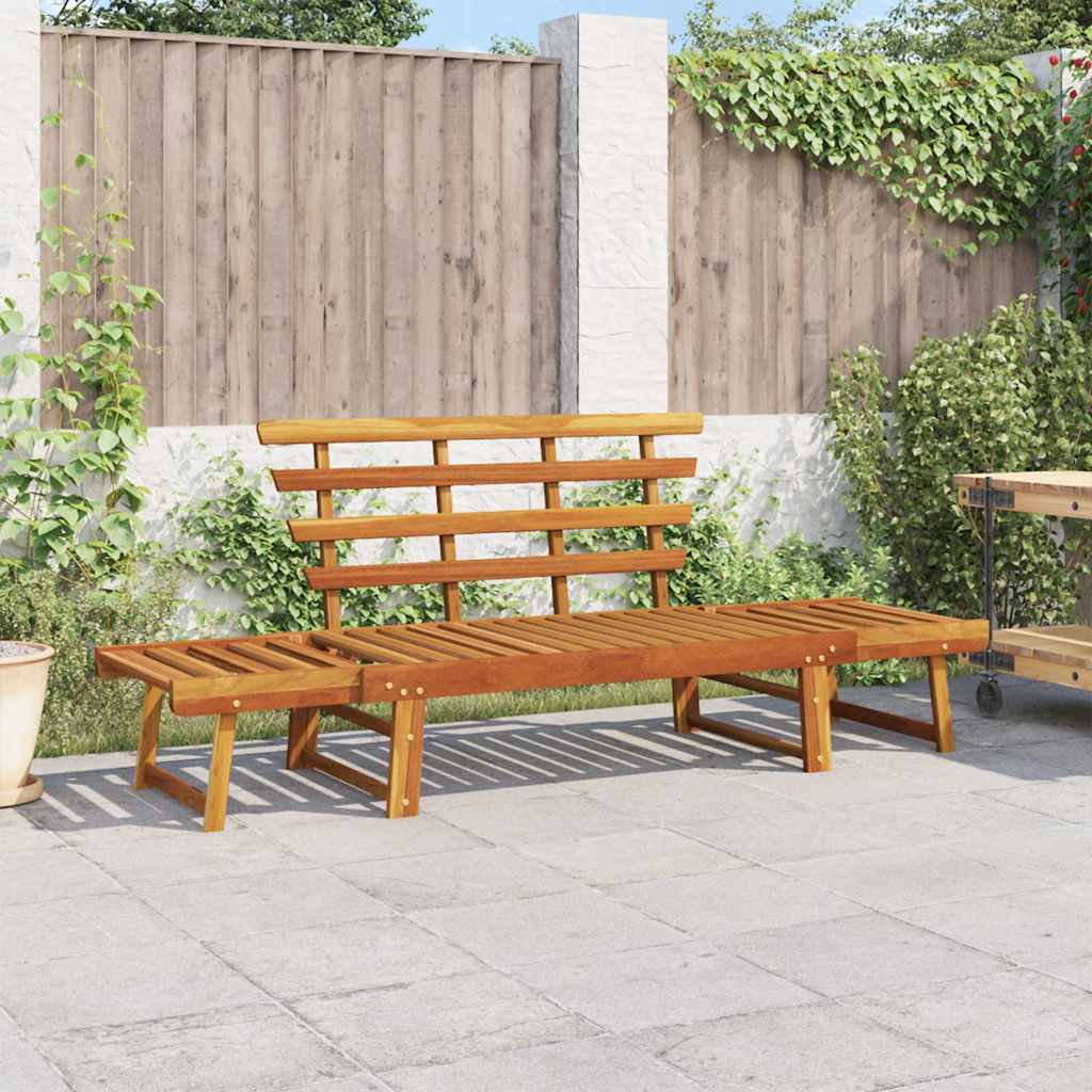 Vidaxl tuinbank 2-in-1 190 cm massief acaciahout