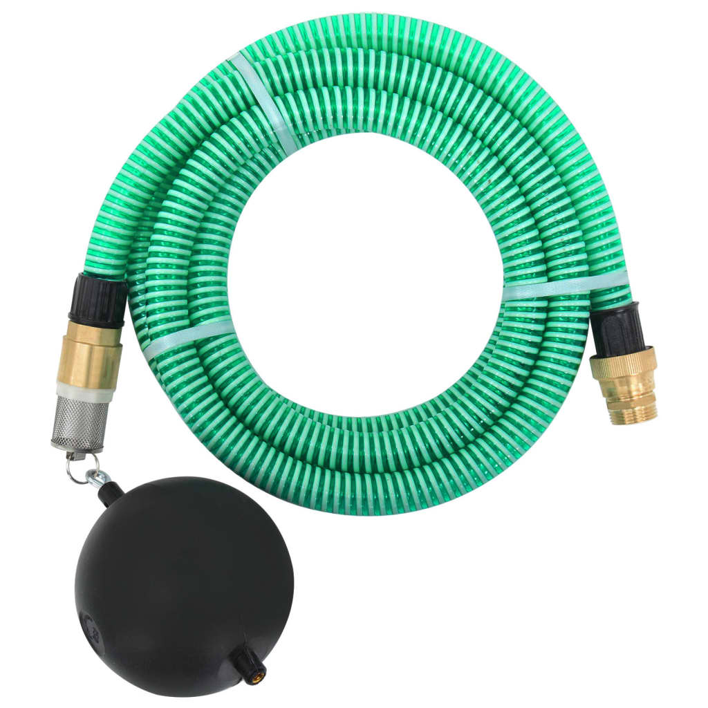 Vidaxl Sucking hose with brass couplings 1.1 '' 3 m PVC green