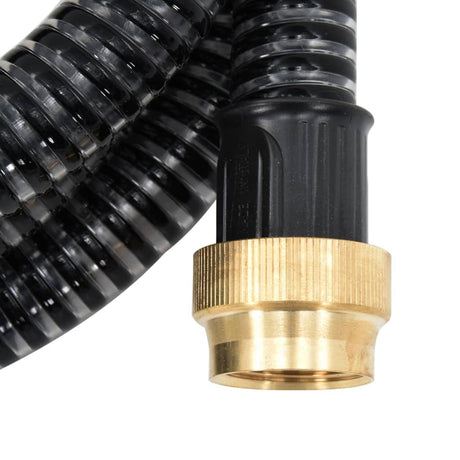 Vidaxl Sucking hose with brass couplings 1.1 '' 3 m PVC Black