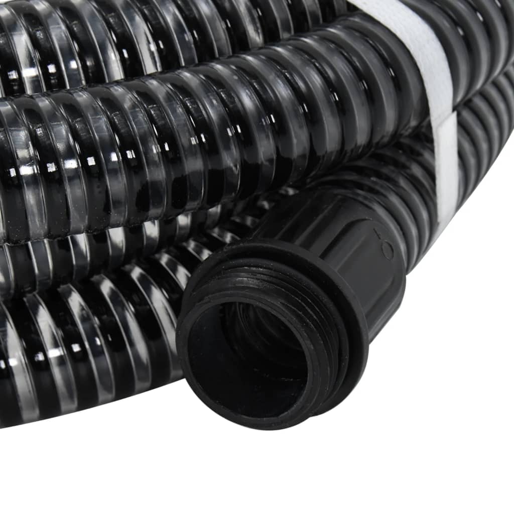 Vidaxl Sucking hose with brass couplings 1.1 '' 3 m PVC Black