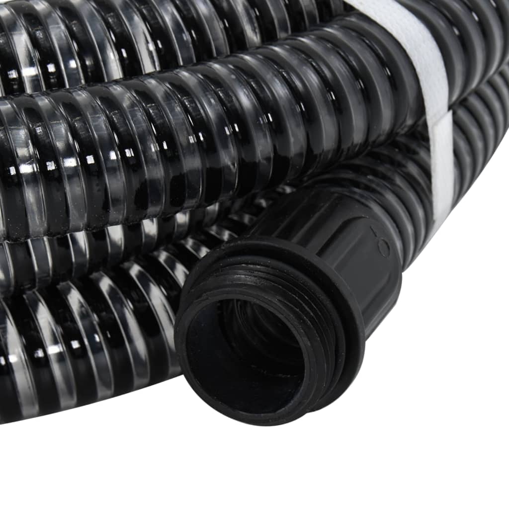 Vidaxl Sucking hose with brass couplings 1.1 '' 4 m PVC Black