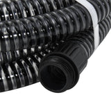 Vidaxl Sucking hose with brass couplings 1.1 '' 4 m PVC Black