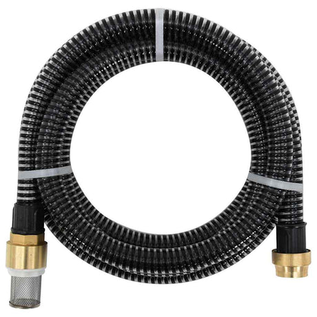 Vidaxl zuigslang met messing koppelingen 1,1'' 7 m pvc zwart