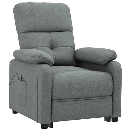 Vidaxl fauteuil elektrisch verstelbaar stof donkergrijs