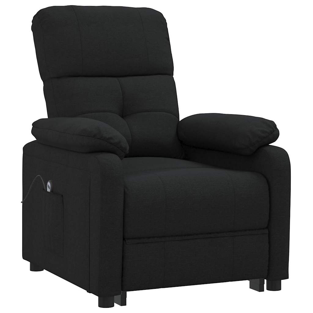 Vidaxl fauteuil verstelbaar elektrisch stof zwart