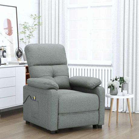Vidaxl massagestoel elektrisch stof donkergrijs