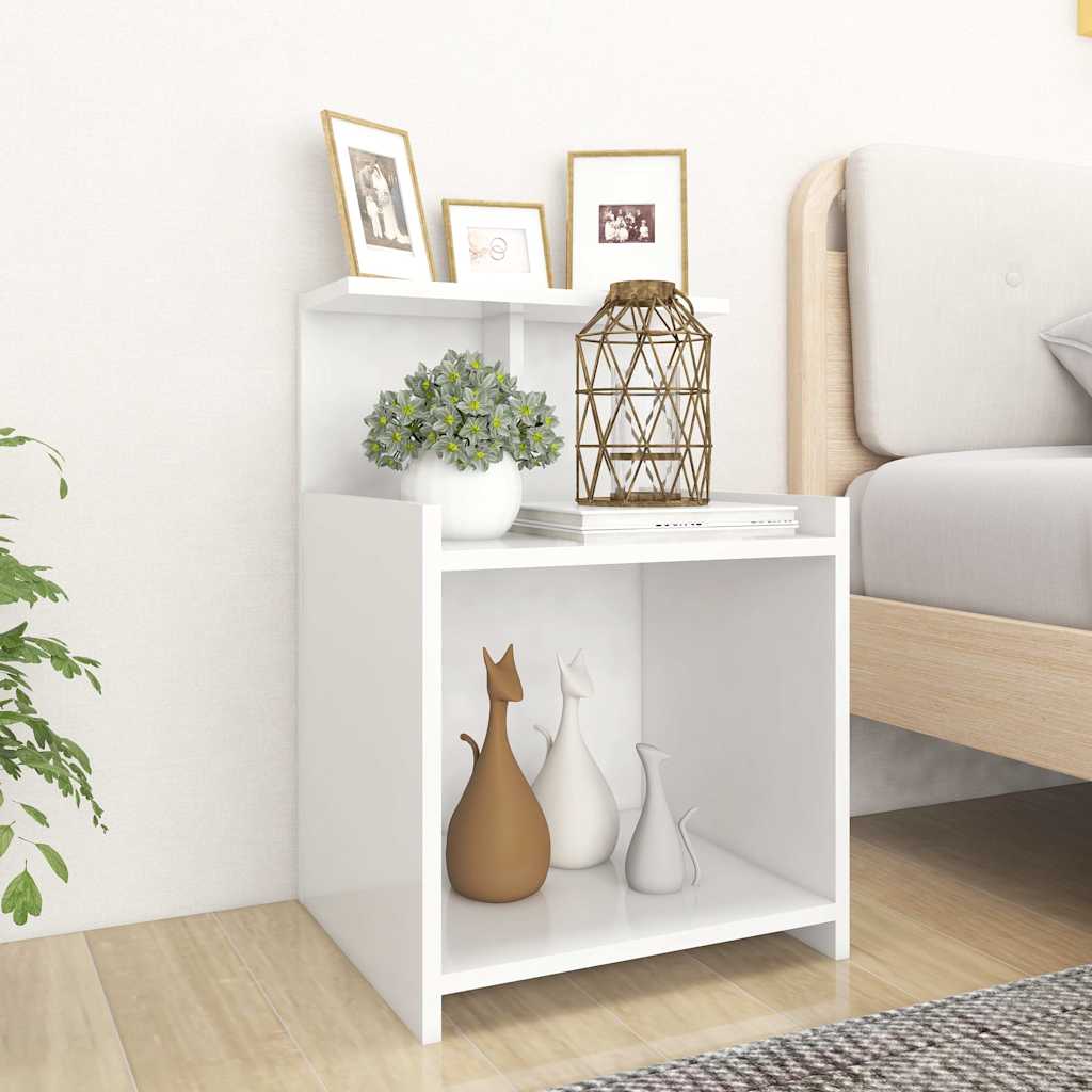 Vidaxl nachtkastje 40x35x60 cm bewerkt hout wit