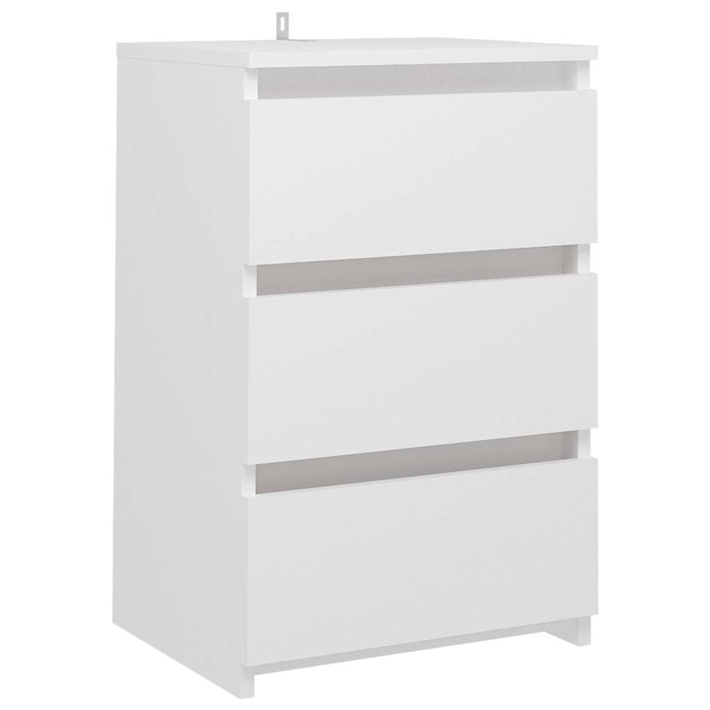 Vidaxl nachtkastje 40x35x62,5 cm bewerkt hout wit